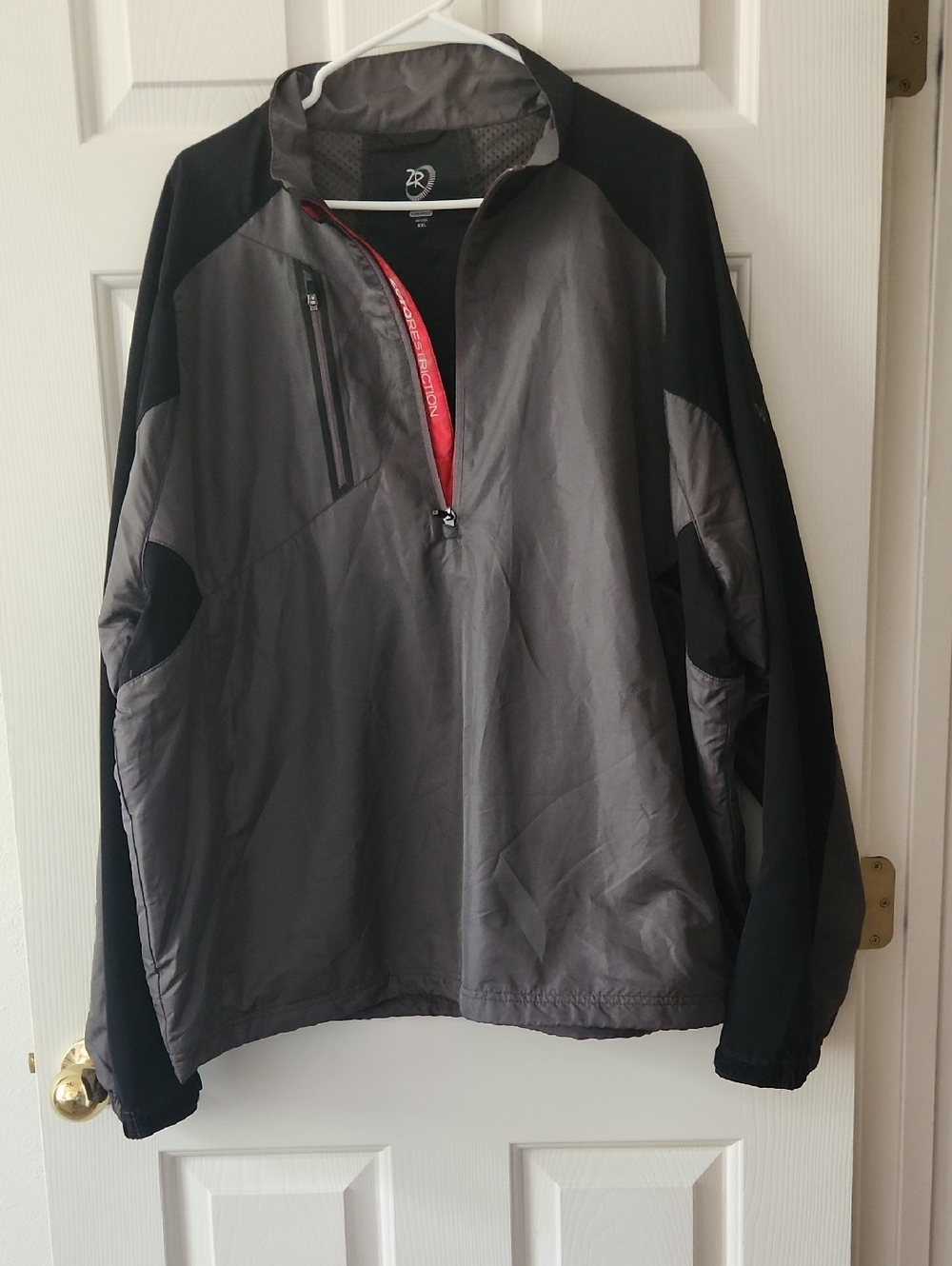 Men's Zero Restriction Tour Series Grey and Black Lightweight Pullover Jacket